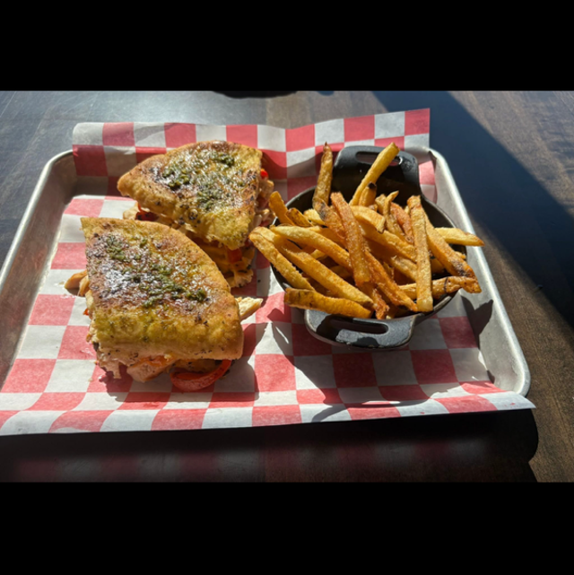 Olympic Chicken Sandwich.
